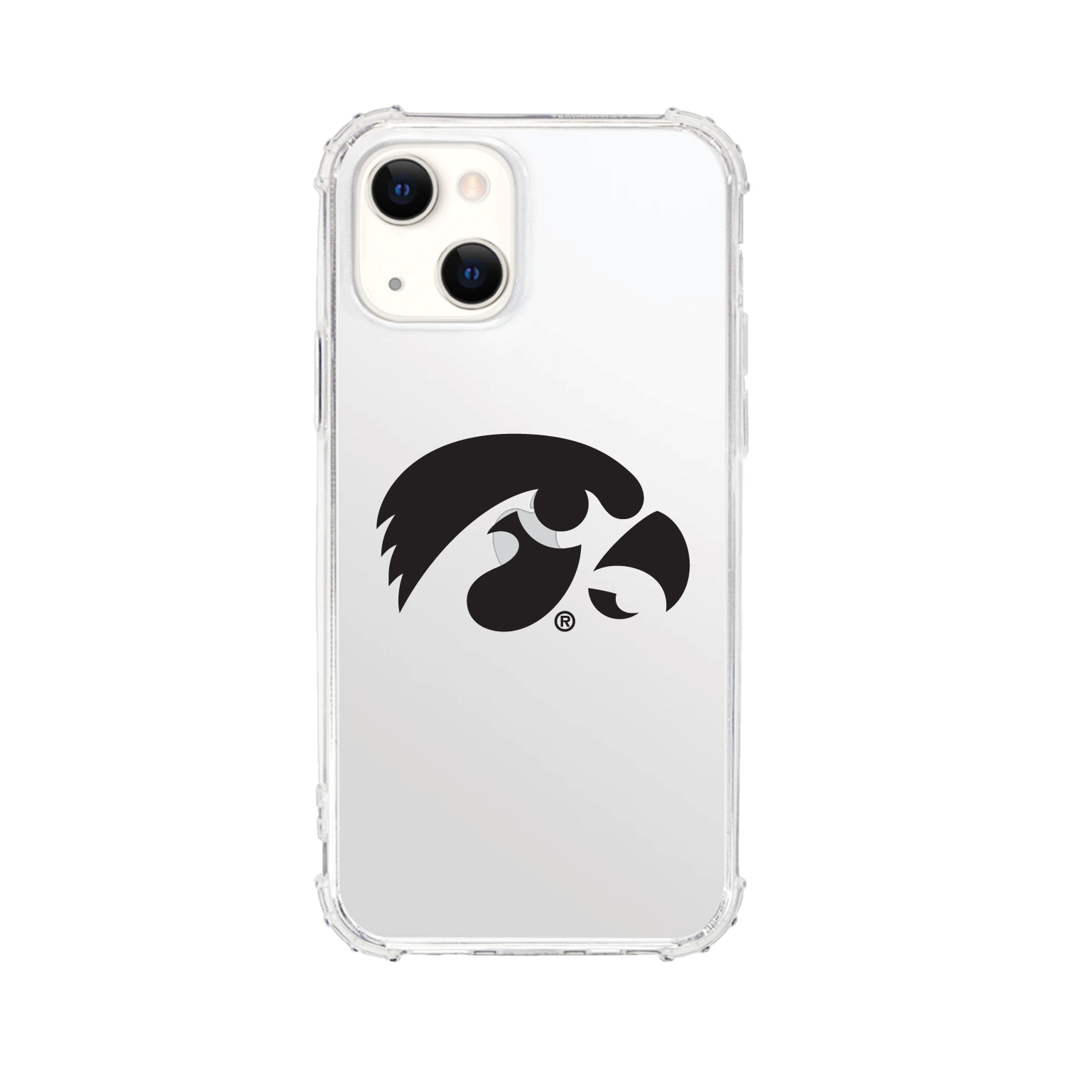 The University of Iowa- Clear Tough Edge Phone Case, Classic - iPhone 15