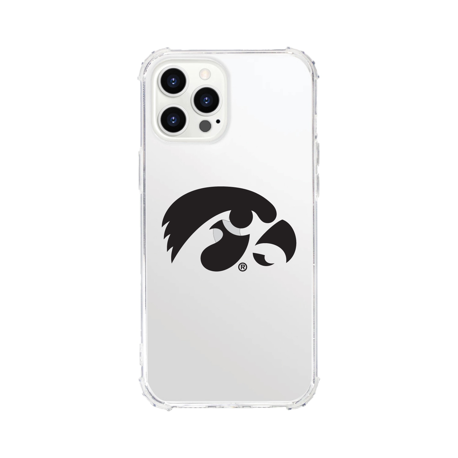 The University of Iowa-Clear Tough Edge Phone Case, Classic - iPhone 15 Plus