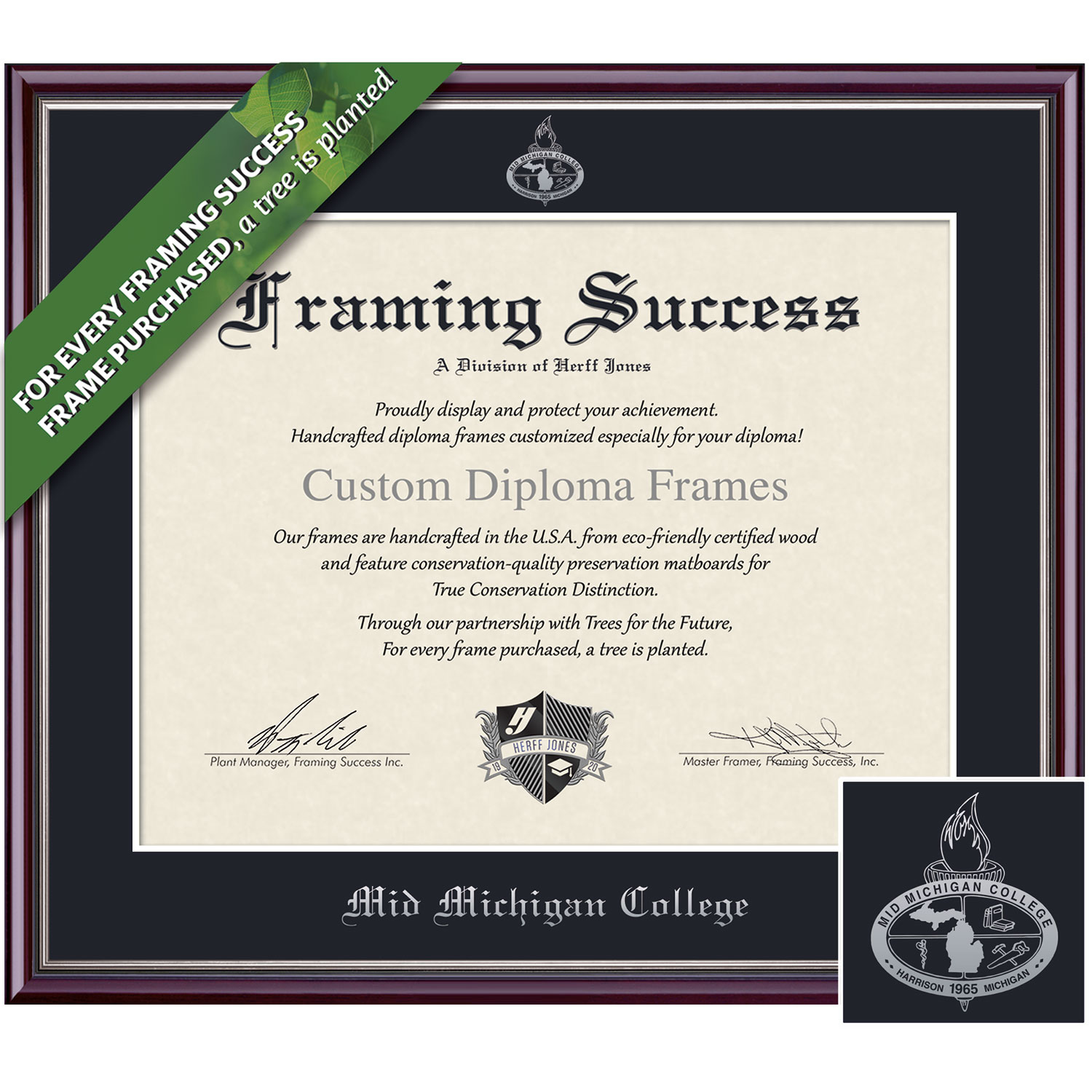 Framing Success 8.5 x 11 Scholastic Silver Embossed School Seal Assocates Diploma Frame
