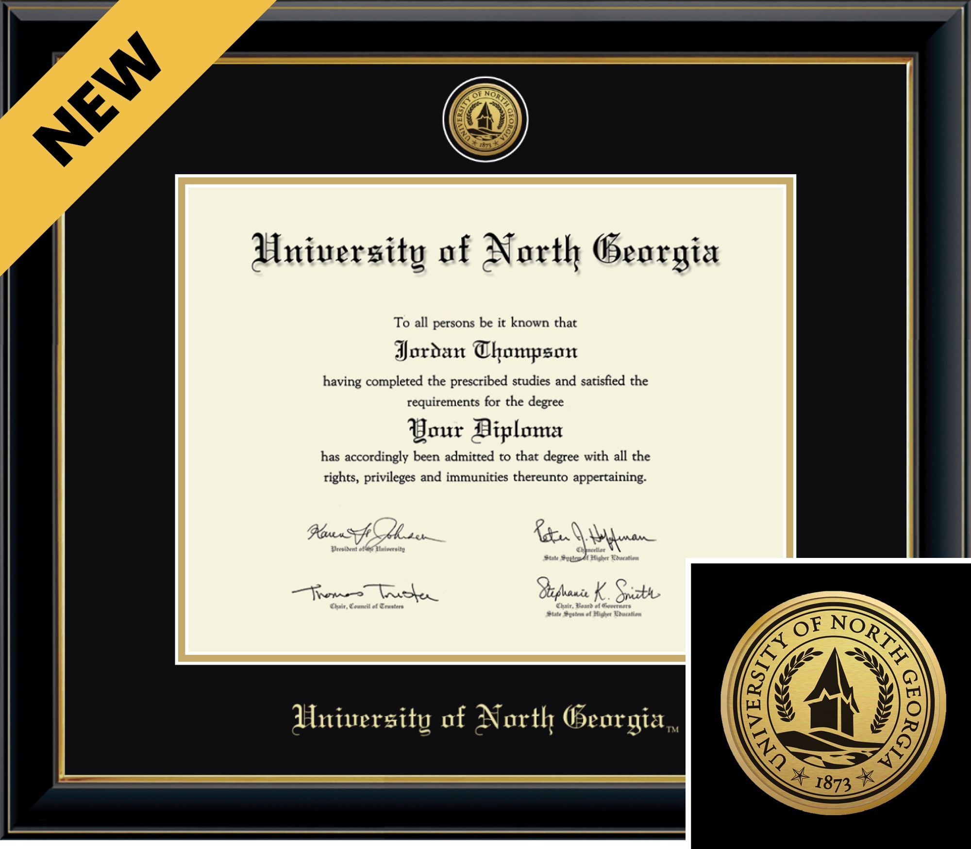 Church Hill Classics Onyx 11x14 Black Diploma Frame