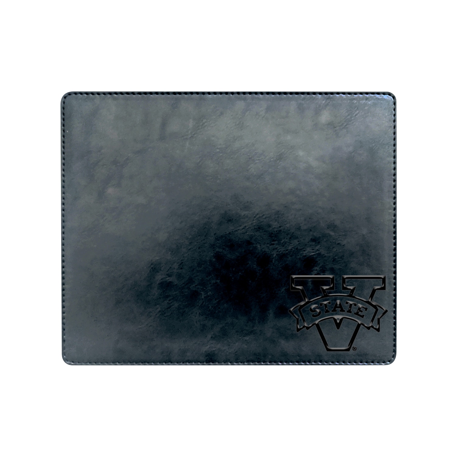 Valdosta State University - Leather Mousepad, Black, Alumni V2