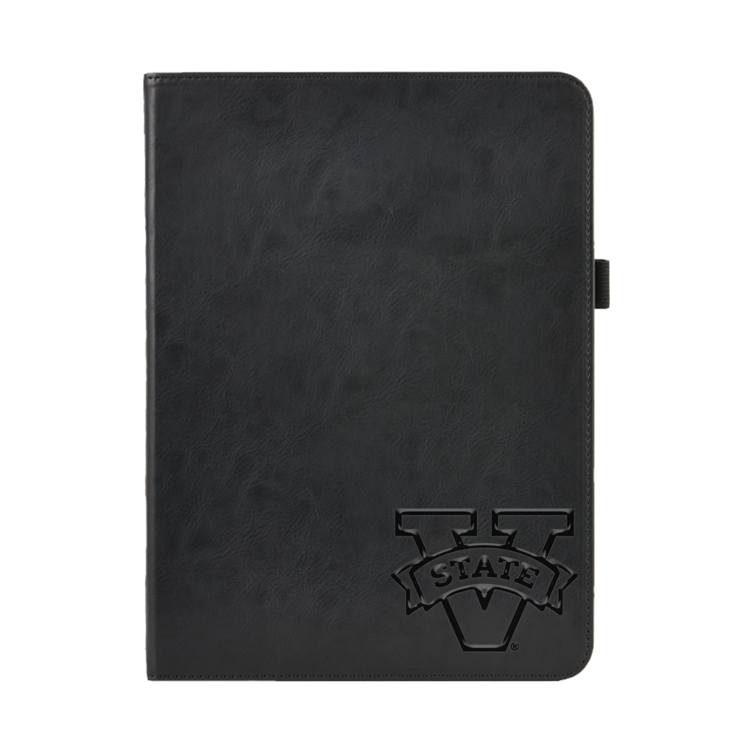 Valdosta State University Black Leather Folio Tablet Case, Alumni V2 - iPad Air (4th gen)