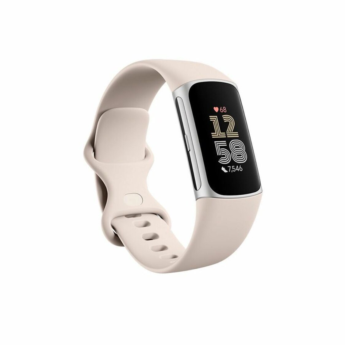 Fitbit Charge 6 Porcelain Band / Silver Aluminum Case