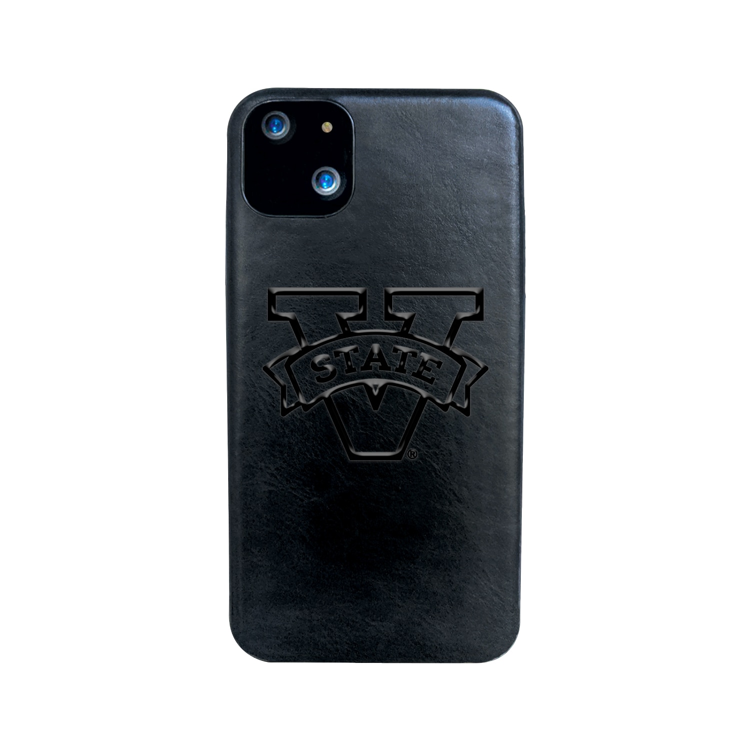 Valdosta State University - Leather Shell Phone Case, Black, Alumni V2 - iPhone 13