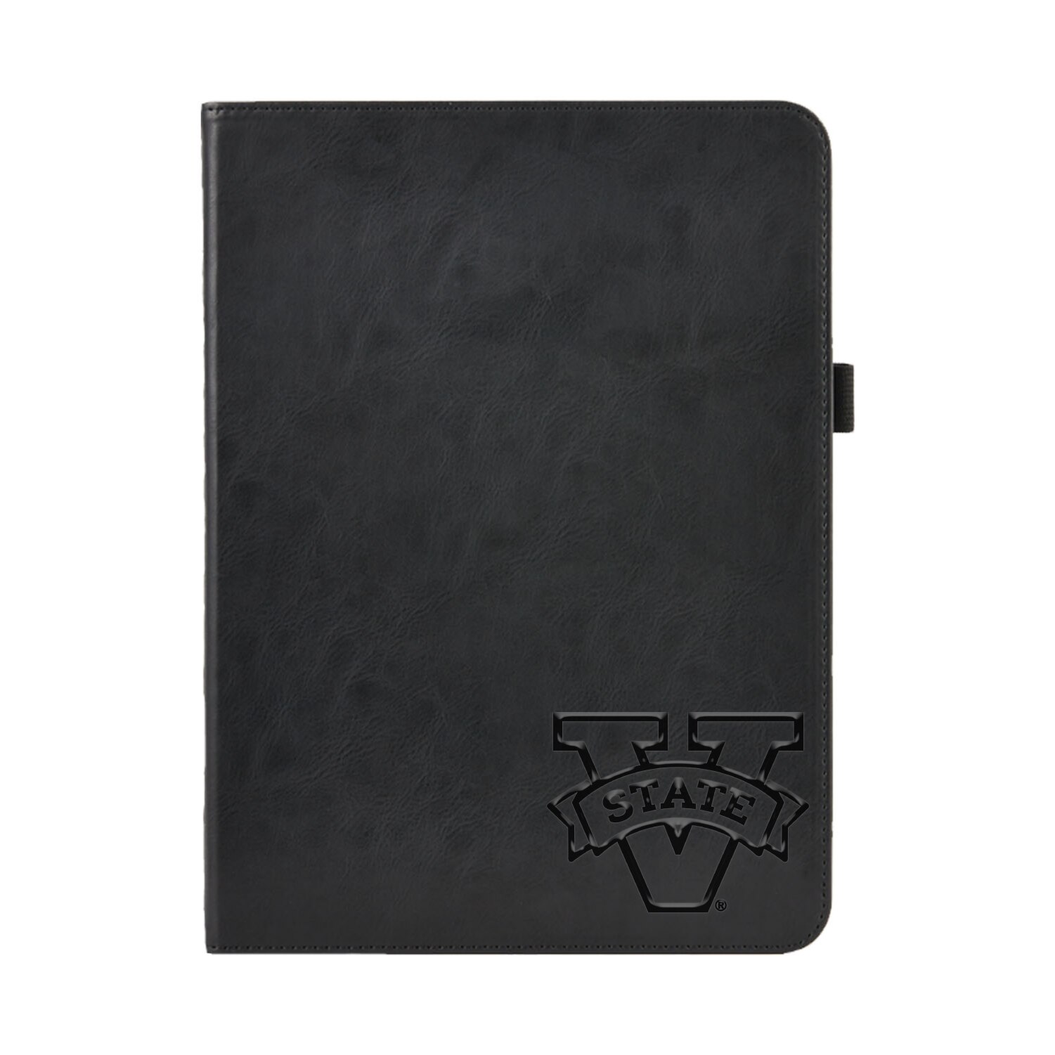 Valdosta State University Black Leather Folio Tablet Case, Alumni V2 - iPad (9th gen)