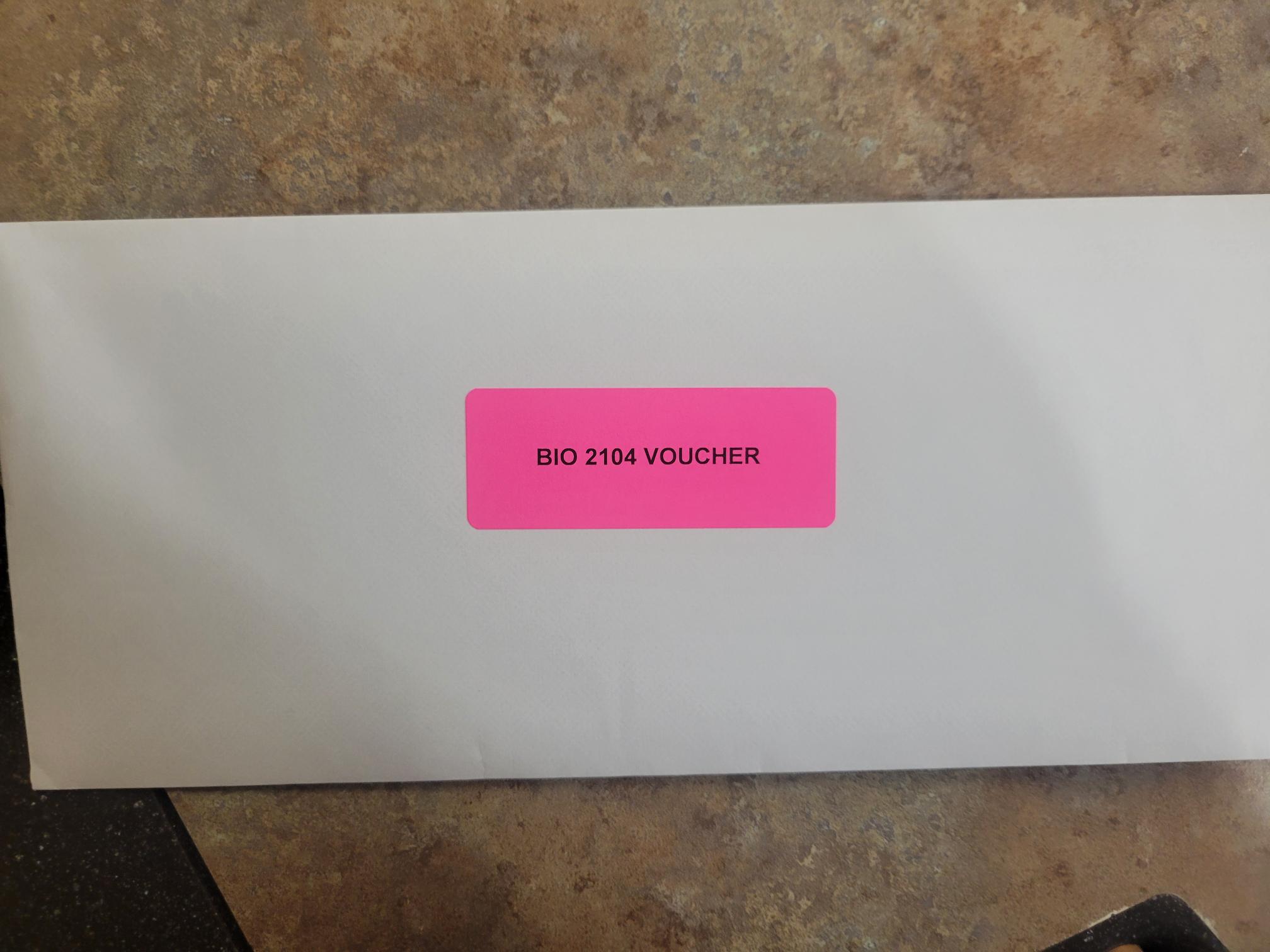 BIO 2104 LABKIT VOUCHER