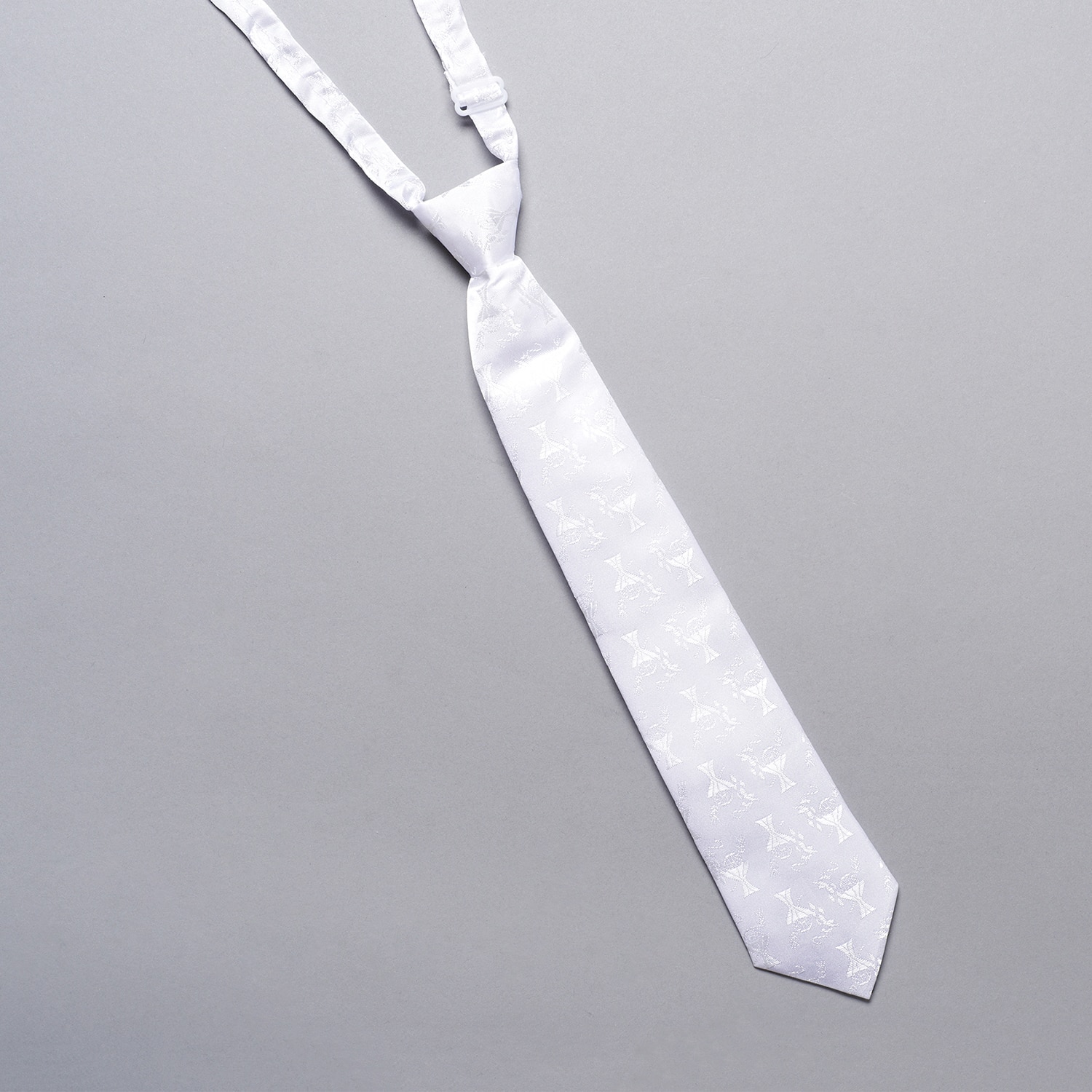 12"L White Communion Necktie