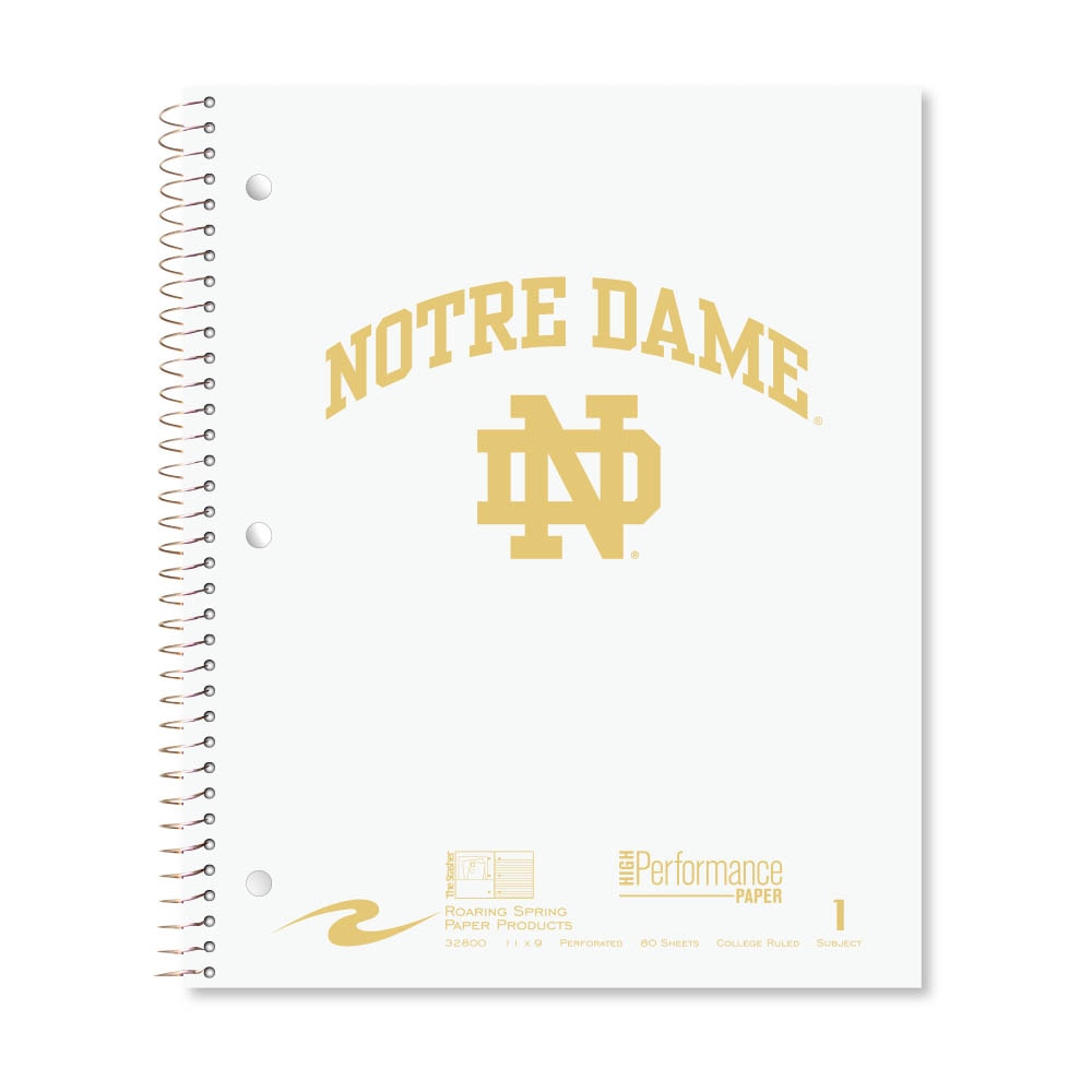 Roaring Premium 1 Subject Notebook 8.5x11 College Ruled  20lb Paper Saranac Cover with Foil