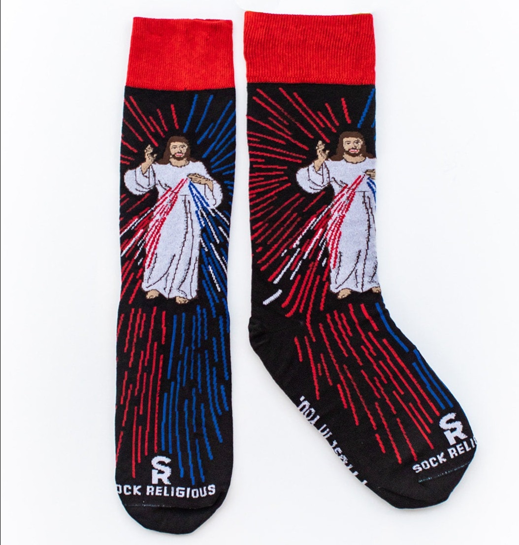 Sock Religious by Catholic Concepts OSFM Divine Mercy Adult Socks