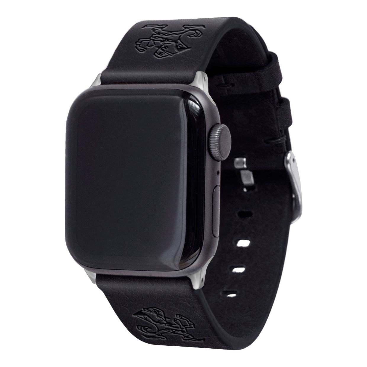 Notre Dame Fighting Irish Leather Apple Watch Band (42/44/45mm Black Short)