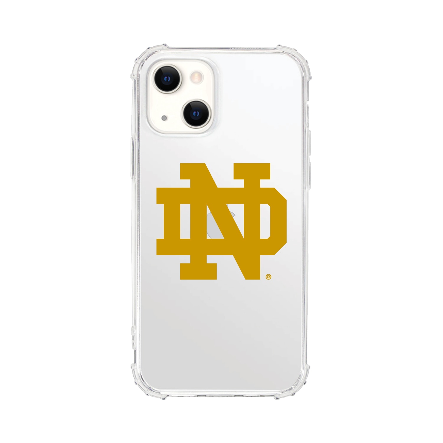 University of Notre Dame- Clear Tough Edge Phone Case, Classic - iPhone 15