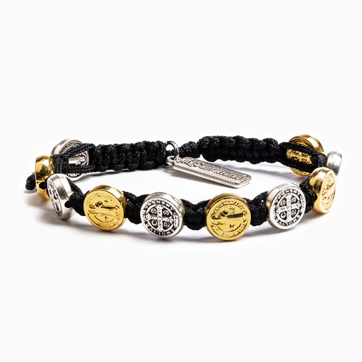 My Saint My Hero Benedictine Blessing Bracelet Black/Mixed Medals