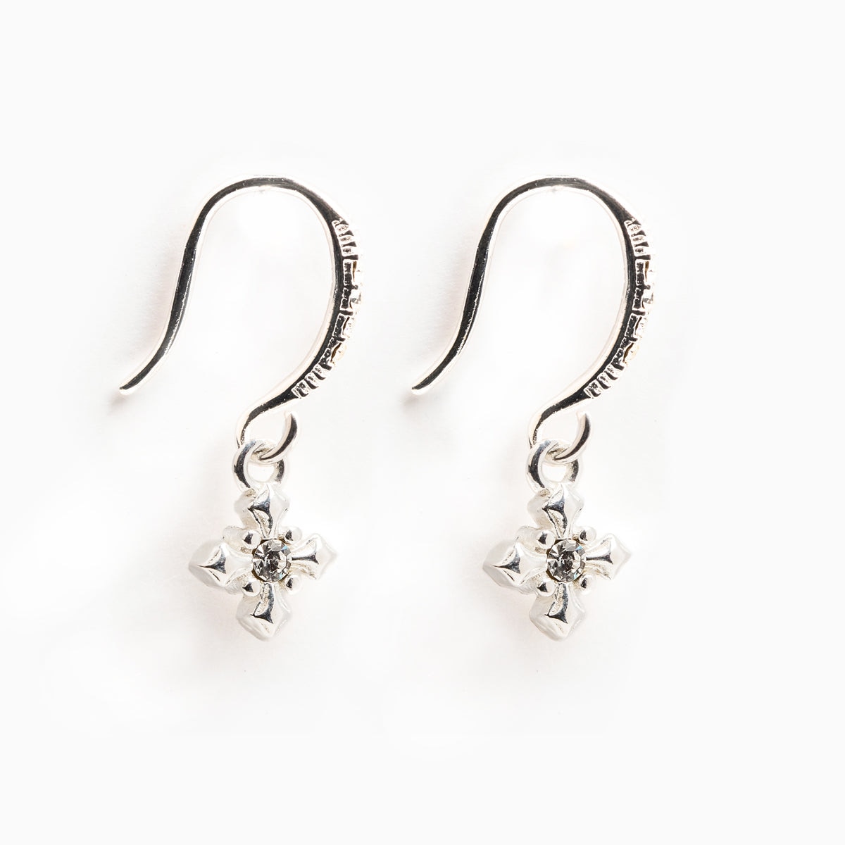 My Saint My Hero Brilliance Crystal Faith Earrings Silver