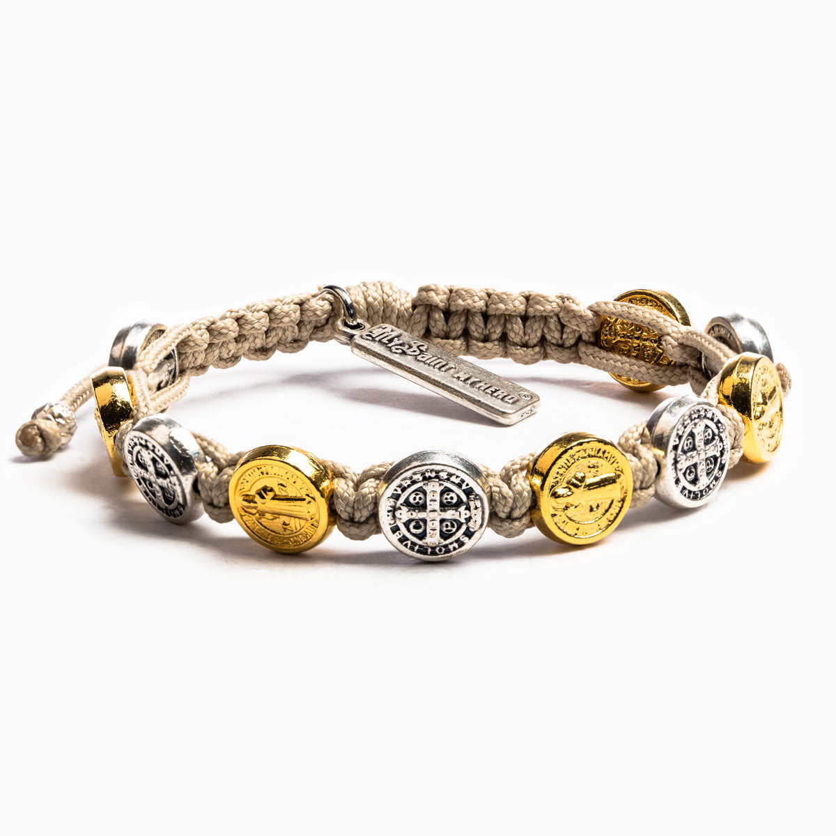 My Saint My Hero Blessing Bracelet Benedictine  Mixed/Tan