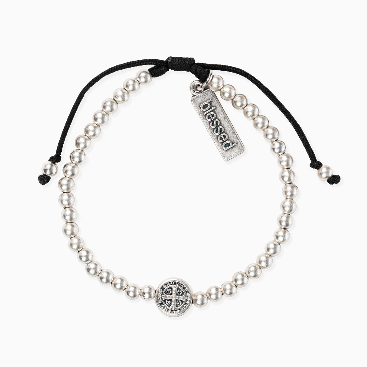 My Saint My Hero Mantra Of Love Bracelet - Silver