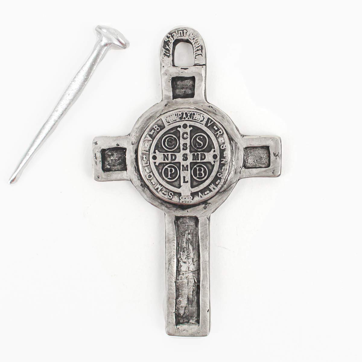 My Saint My Hero House Blessing Medallion - Saint Benedict 3" Silver Medal