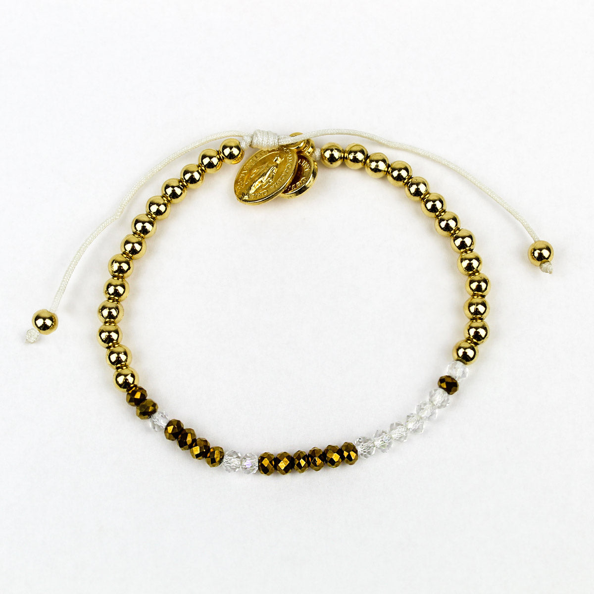 My Saint My Hero Godmother Morse Code Bracelet - Gold