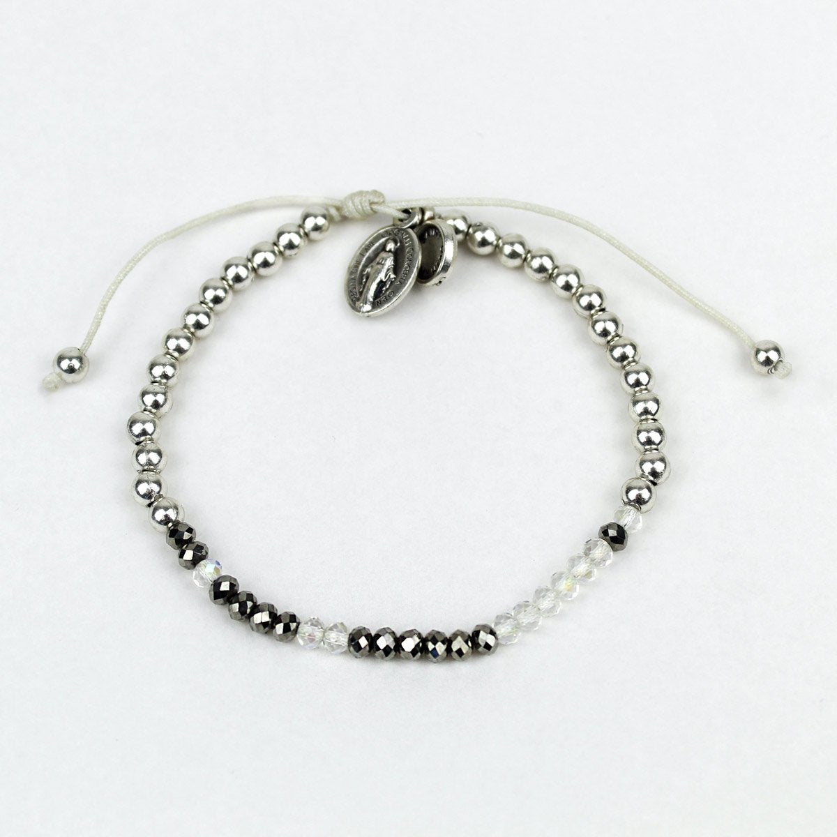 My Saint My Hero Godmother Morse Code Bracelet - Silver