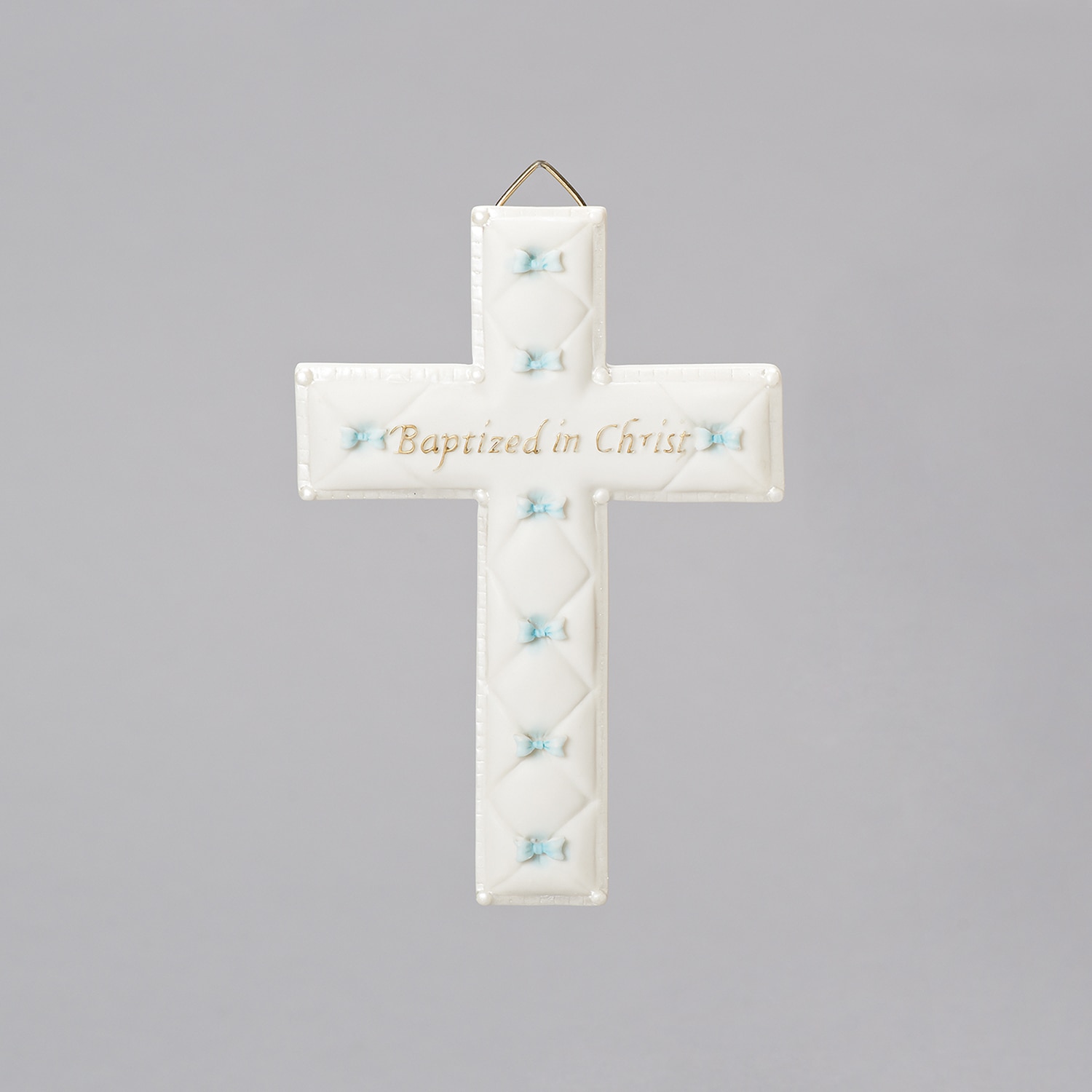 6.5"H Baptism Boy Wall Cross