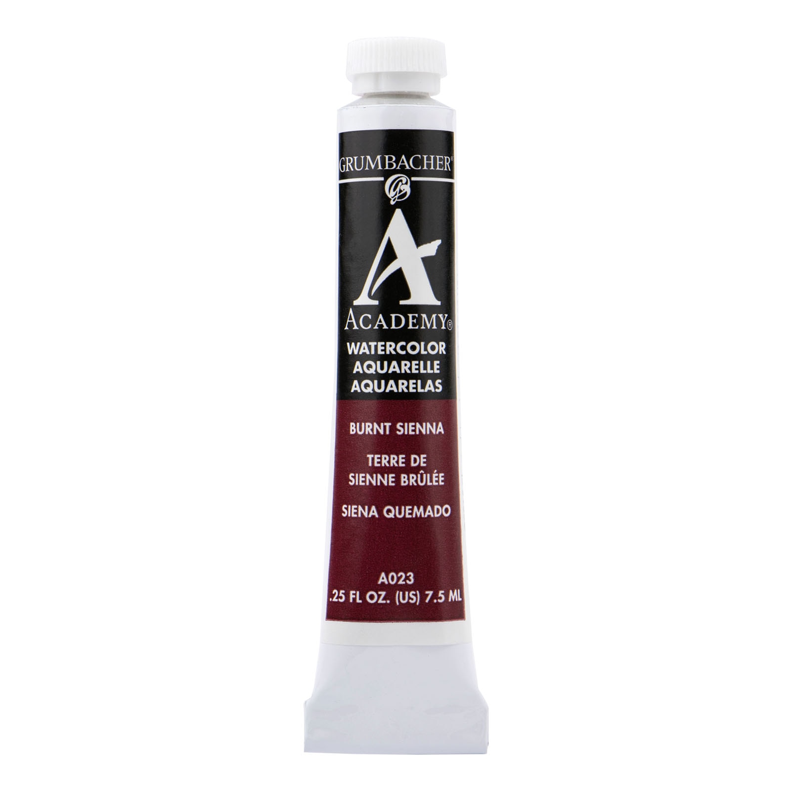 Grumbacher Academy Watercolor, 7.5ml Tube, Burnt Sienna