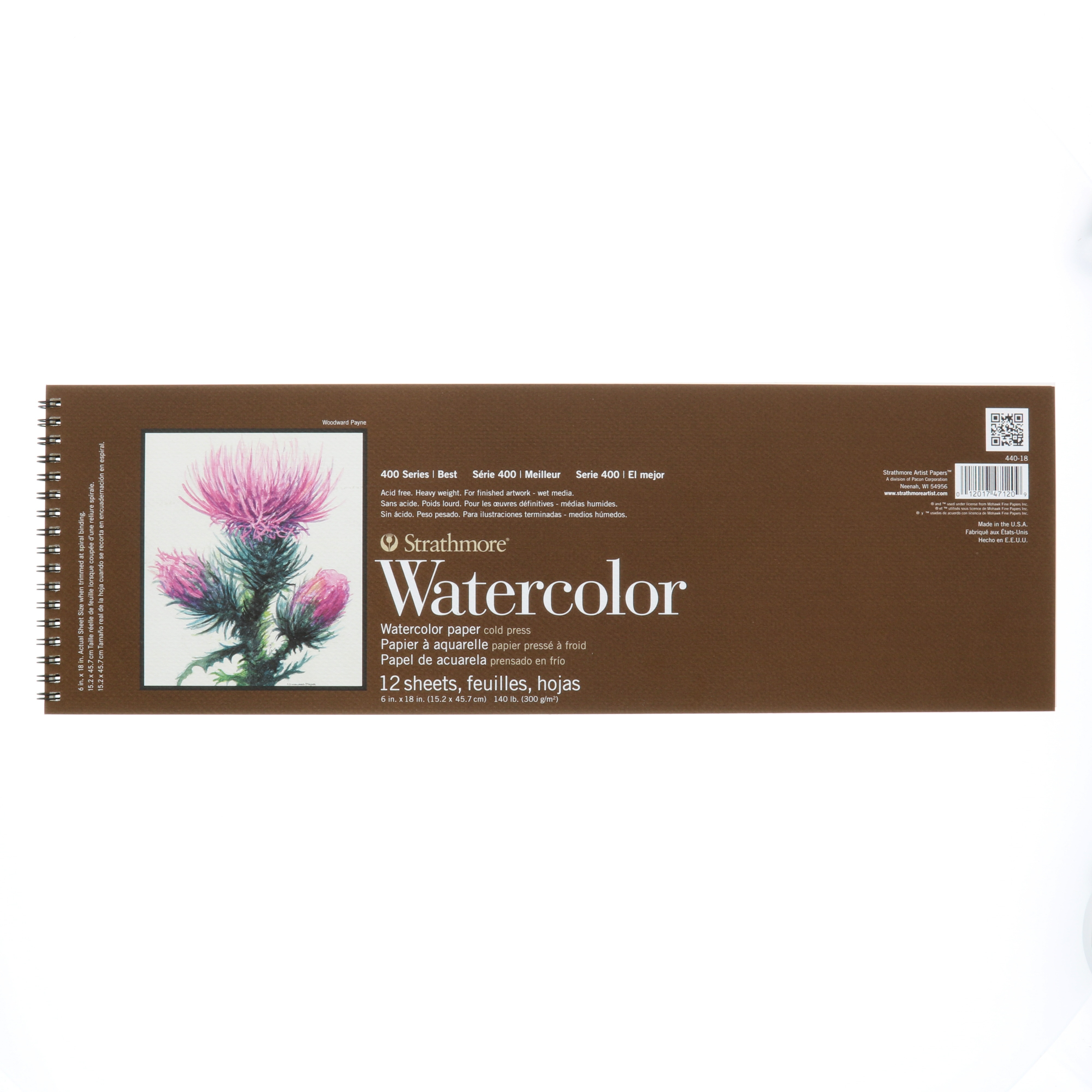 Strathmore Watercolor Pad, 400 Series,  6" x 18"