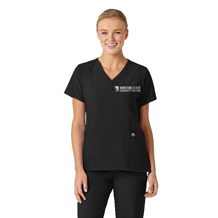 Wink W123 Women's Stylized V-Neck Top 6155SHEL2