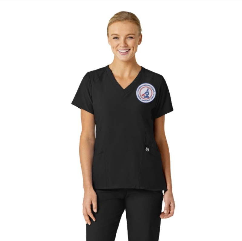 Wink W123 Women's Stylized V-Neck Top 6155CAL3