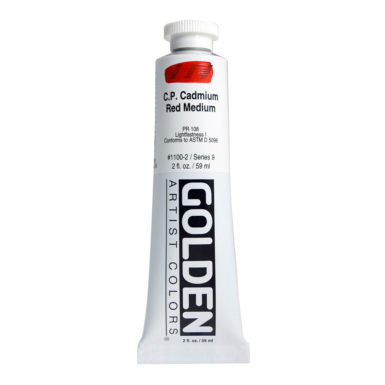 Golden(R)Heavy Body Acrylics, 2oz., C P Cadmium Red Medium