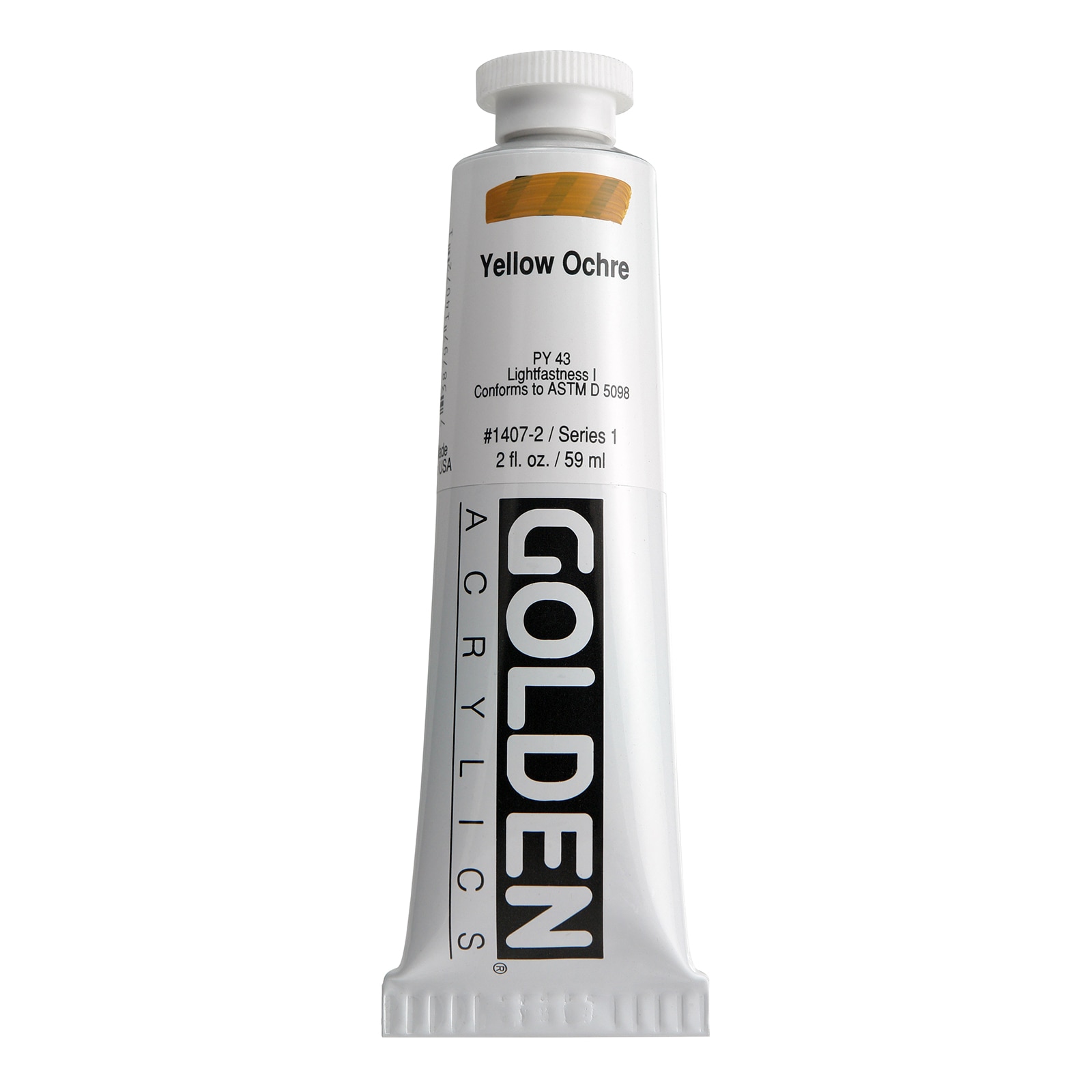 Golden(R) Heavy Body Acrylic, 2 oz., Yellow Ochre