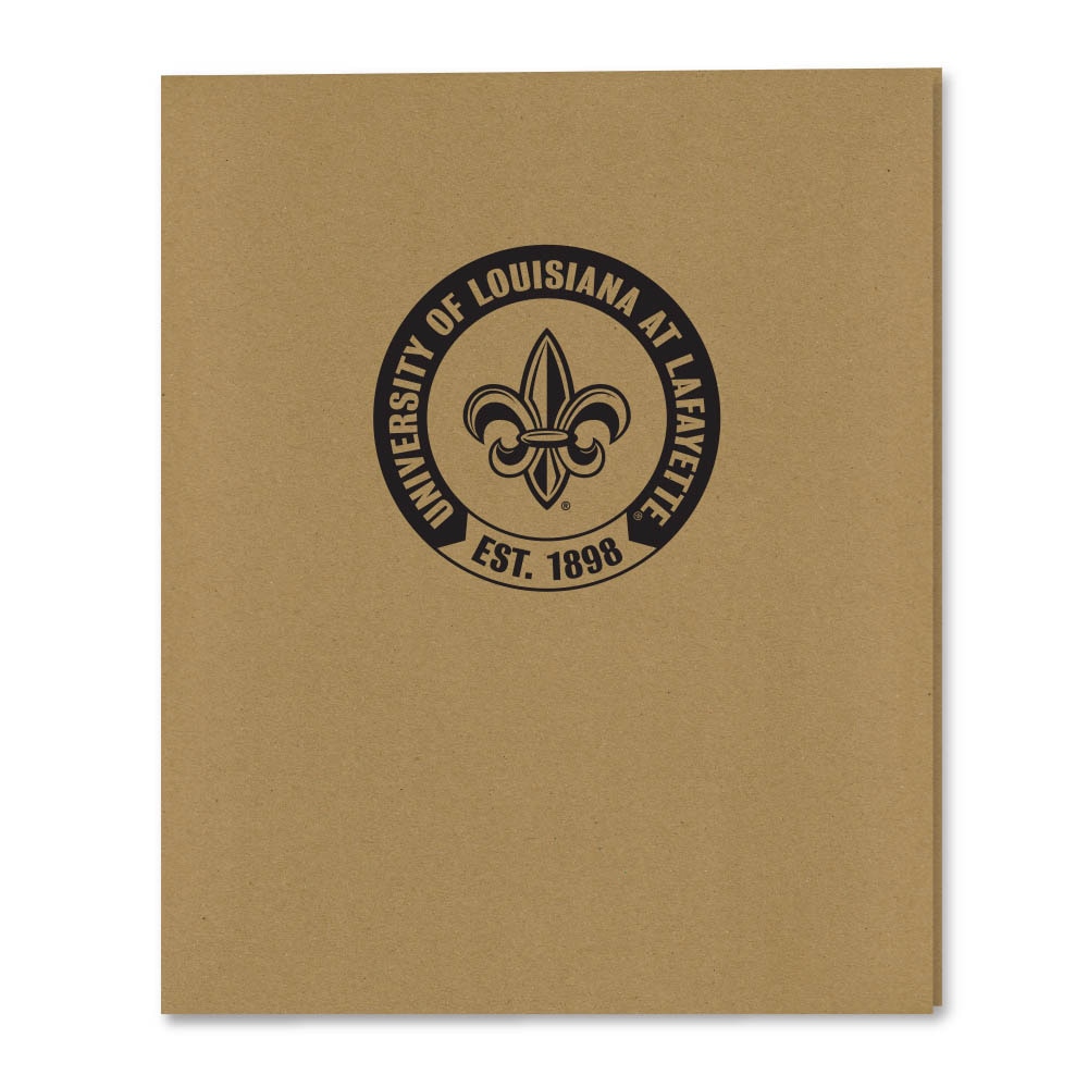 Recycled Emblematic Kraft 2 Pocket Folder, Classic