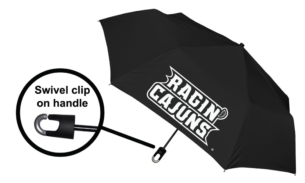 "Storm Clip" Mini Folding Emblematic Solid Umbrella 42" Coverage