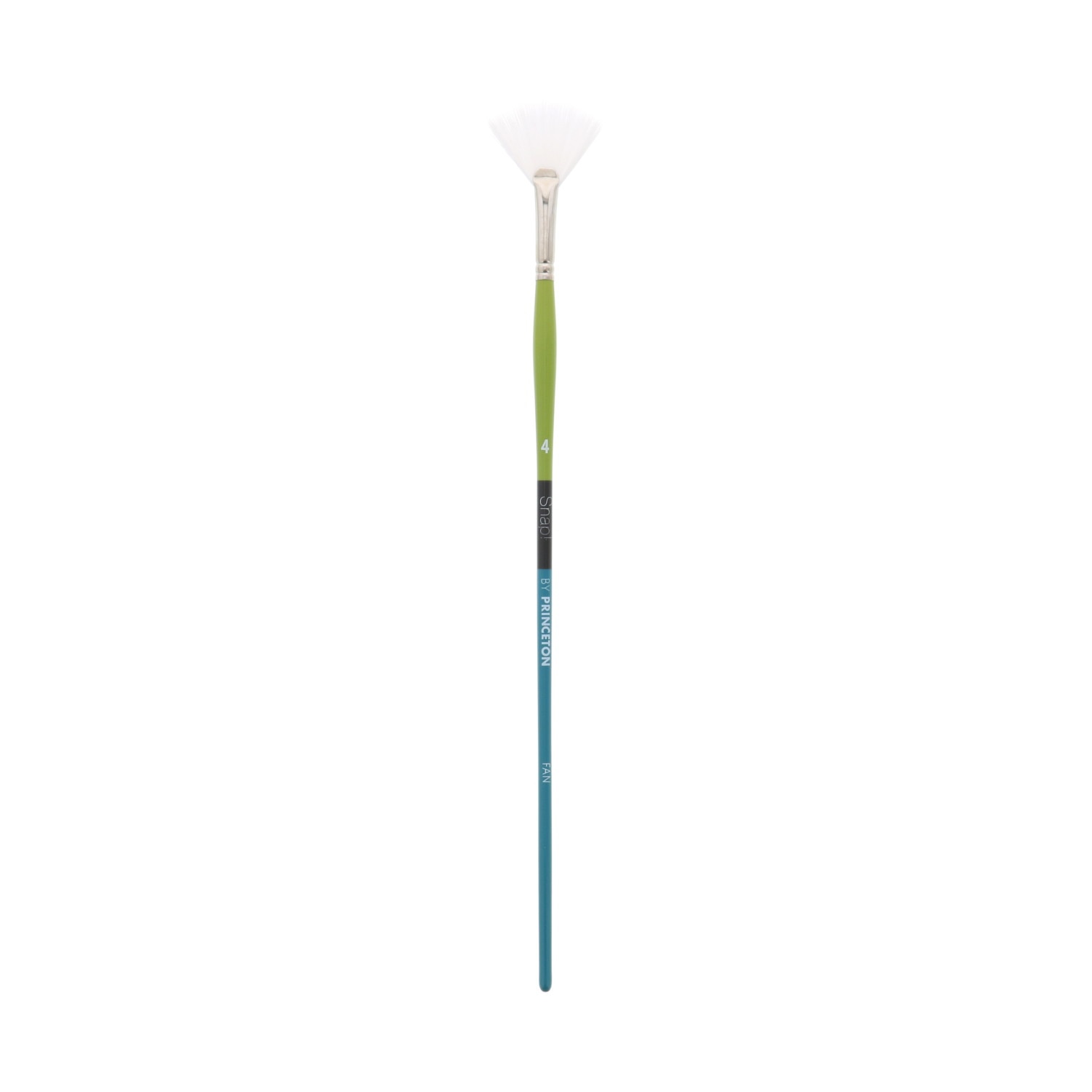 Princeton Brush Snap Long Handle White Synthetic Taklon Brush, Fan, 4