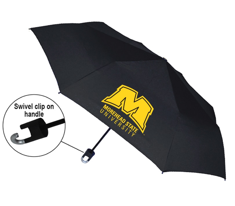 "Storm Clip" Mini Folding Emblematic Solid Umbrella 42" Coverage
