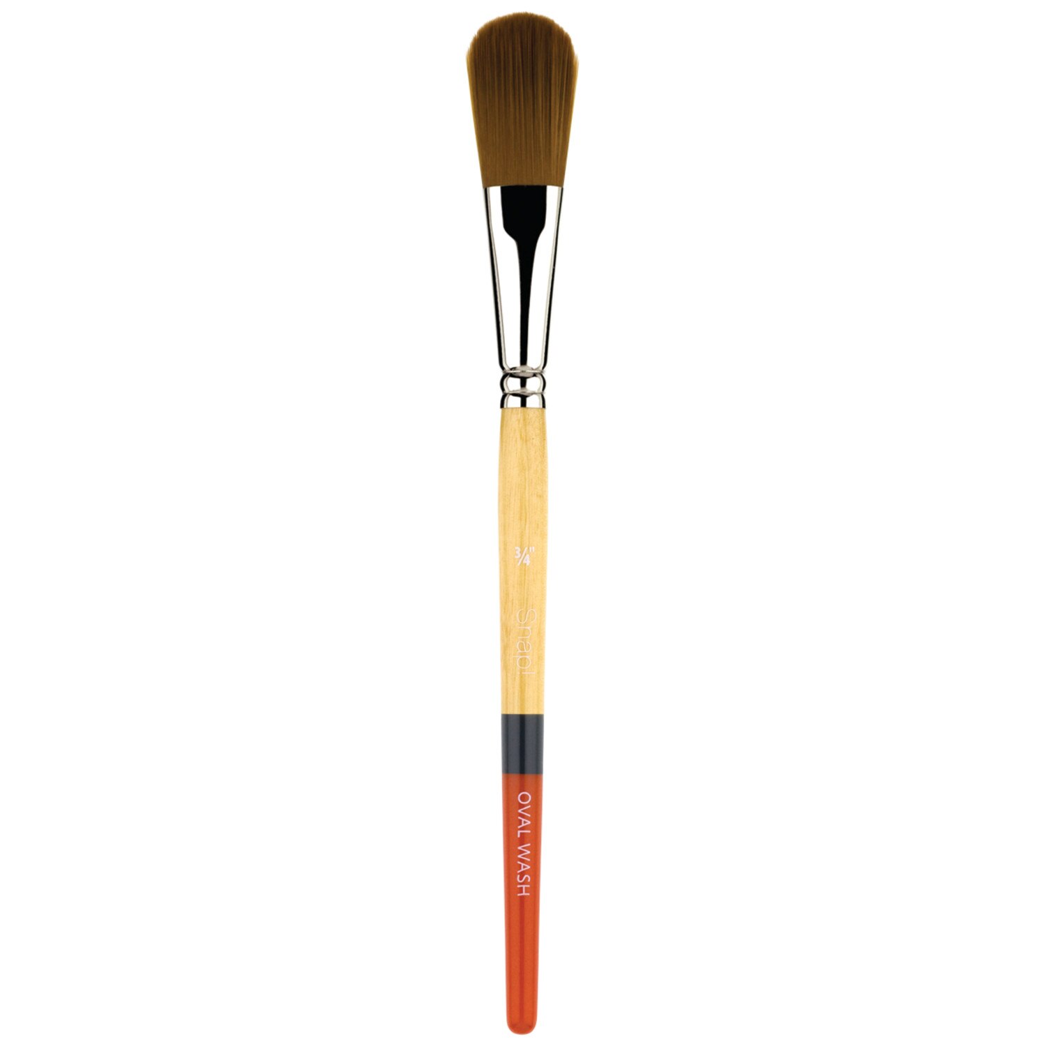 Princeton Brush Snap Gold Taklon Brush, Liner, & Wash, Oval Wash, 3/4"