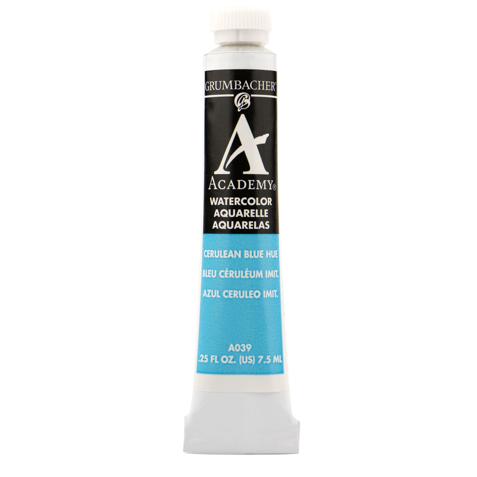 Grumbacher Academy Watercolor, 7.5ml Tube, Cerulean Blue