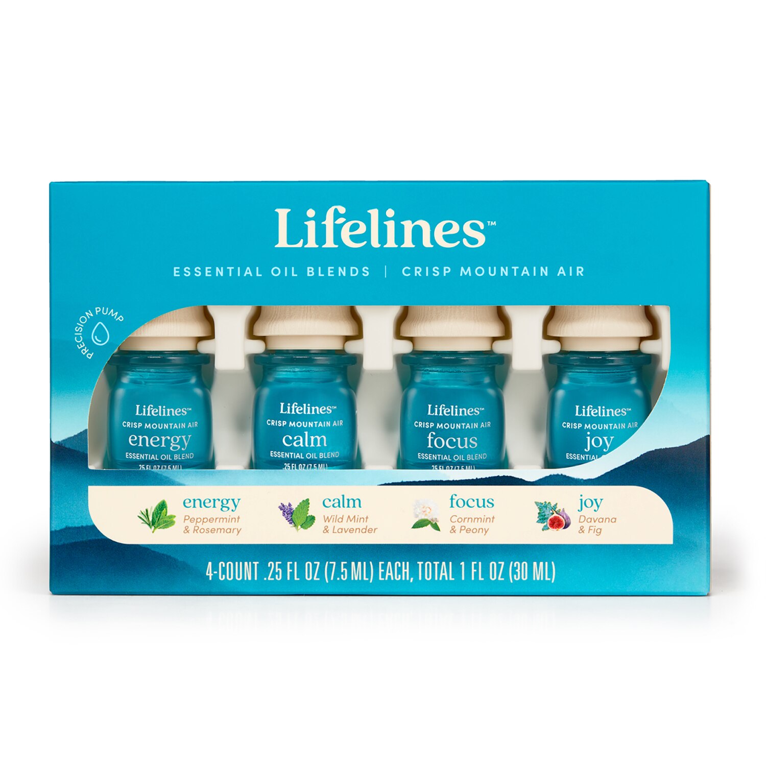 Lifelines Essential Oil Blends 4 Pack - Crisp Mountain Air