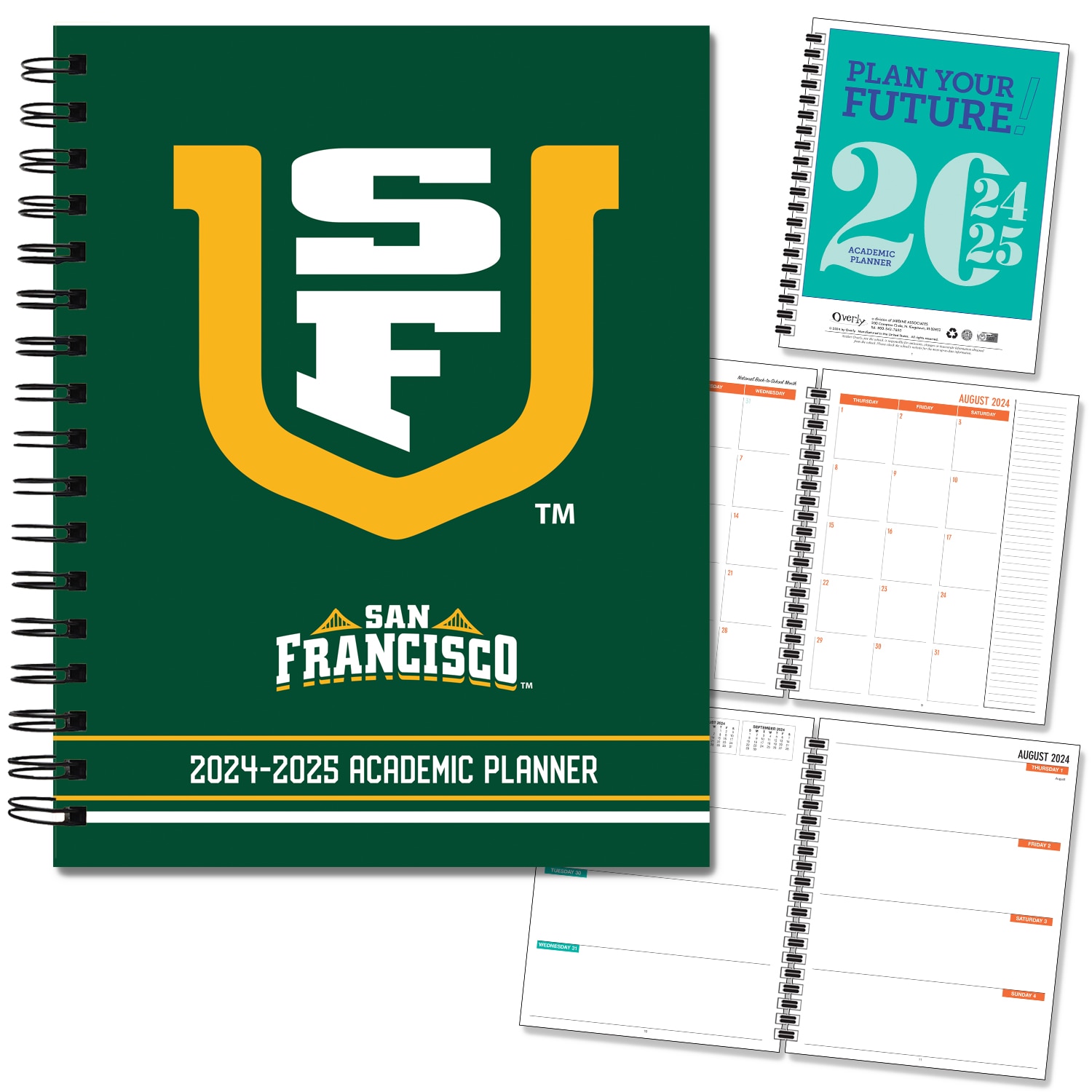 FY 25 Traditional Mascot Hard Cover Imprinted Planner 24-25 AY 7x9