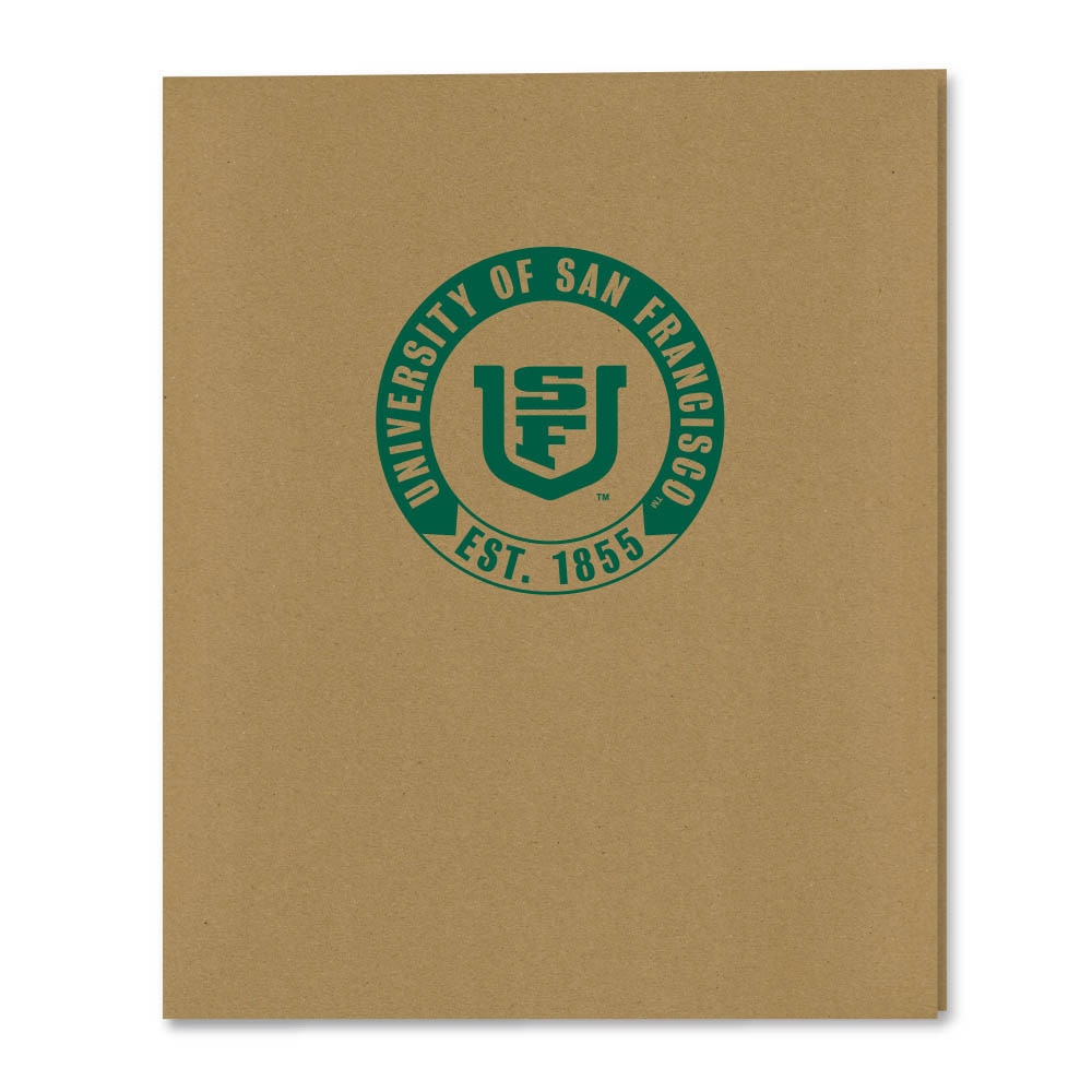 Recycled Emblematic Kraft 2 Pocket Folder, Classic