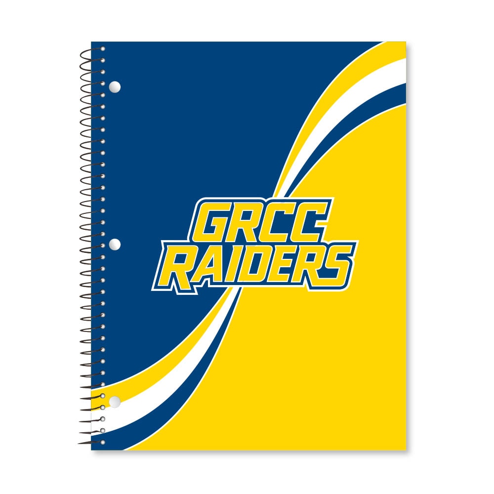 Digi Curve Divide 1 Subject 11"x8.5" 70 Count College Ruled Spiral Notebook