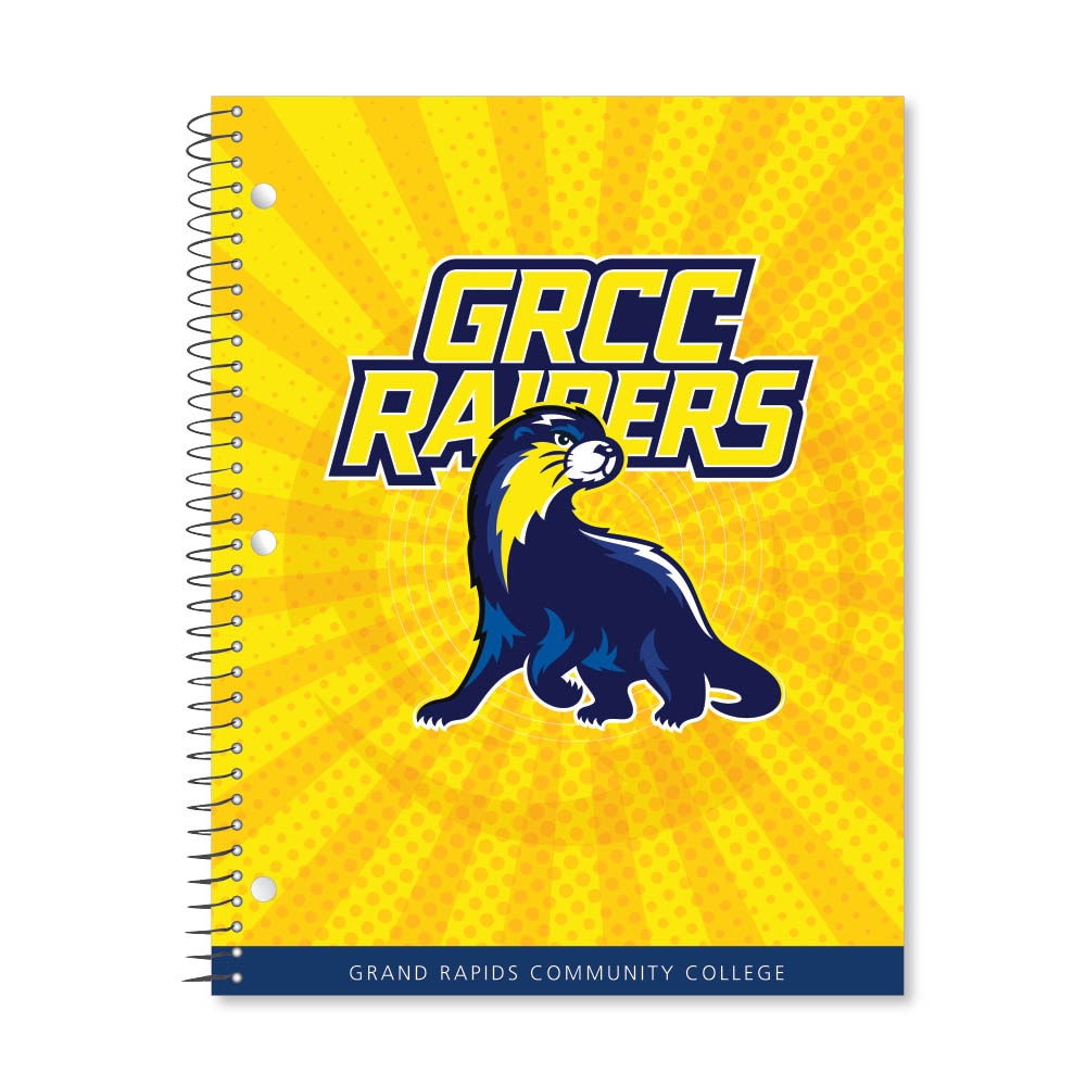Digi Color Warp 1 Subject 11"x8.5" 70 Count College Ruled Spiral Notebook