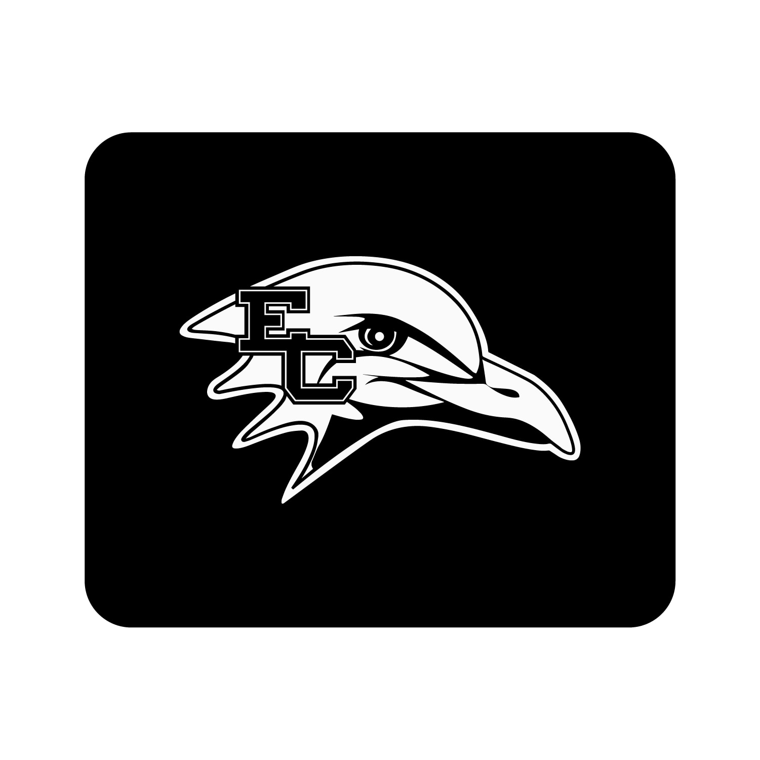 Endicott College - Black Mousepad, Classic V1