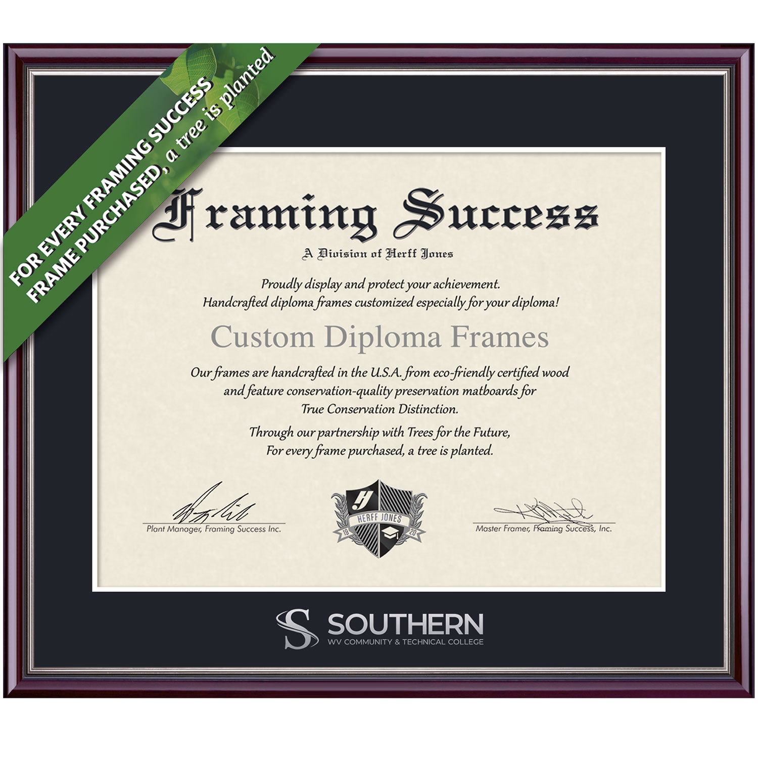 Framing Success 8.5 x 11 Scholastic Silver Embossed School Name Associates Diploma Frame