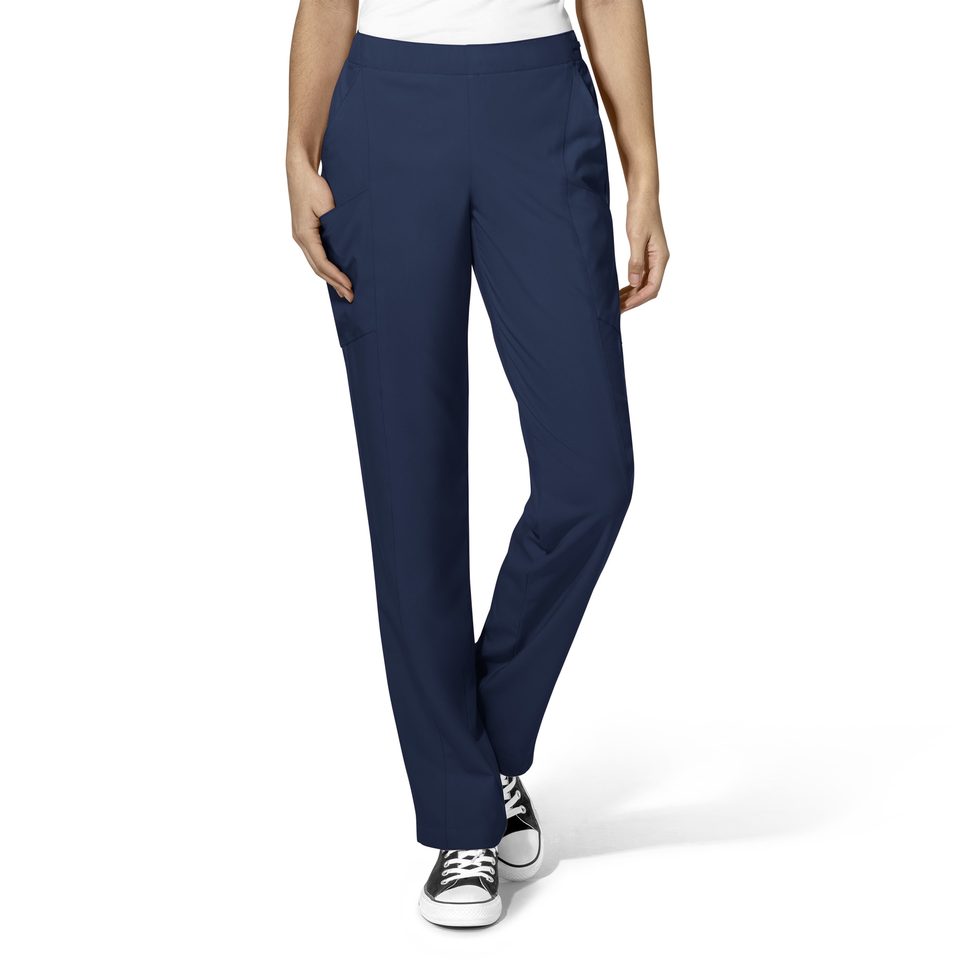 WonderWink W123 Women's Flat Front Double Cargo Scrub Pant, 5155 Petite