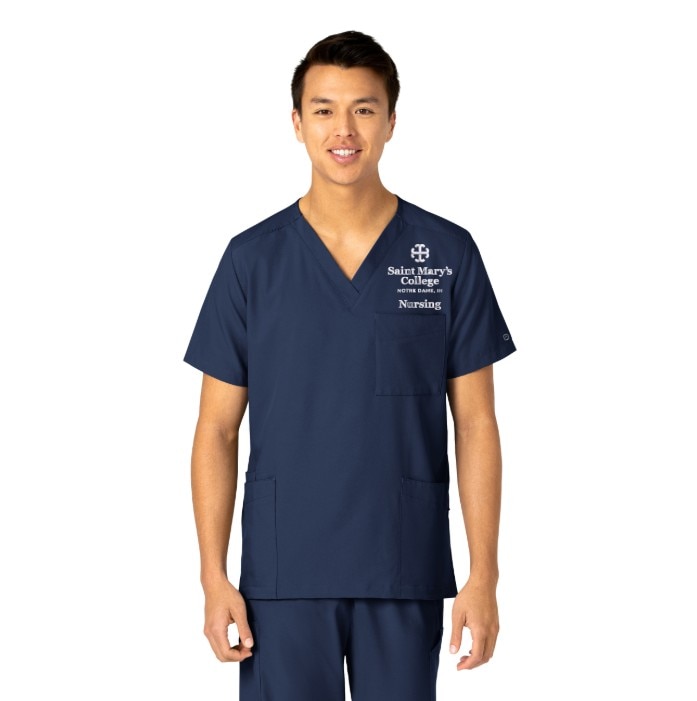 Wink W123 Unisex V-Neck Top, 6855STM1