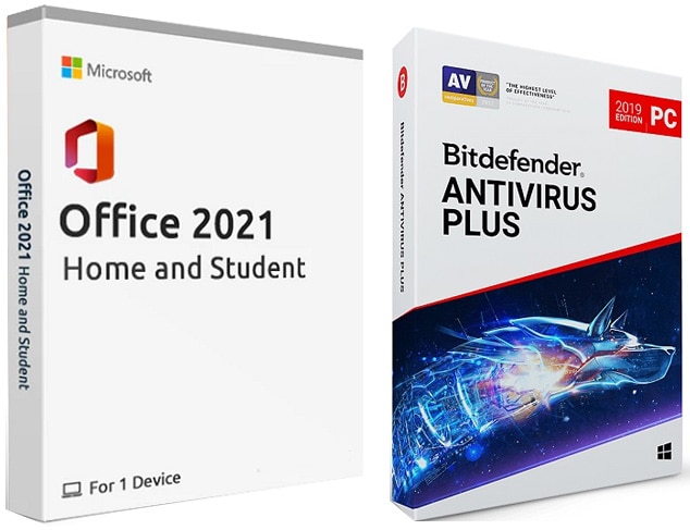 Microsoft Office Home & Student 2021 with Bitdefender AntiVirus (Windows Download)