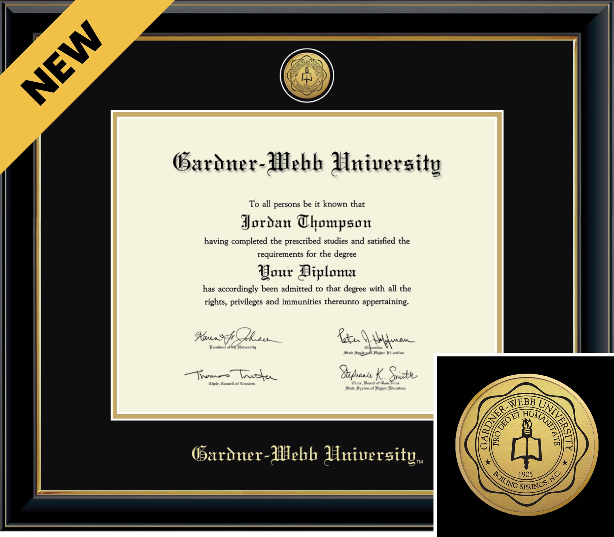 Church Hill Classics Onyx 11x14 Black Diploma Frame