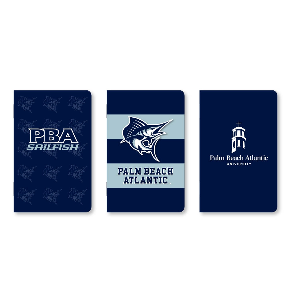 Set of 3 School Spirit Pocket Sized Mini Notebooks