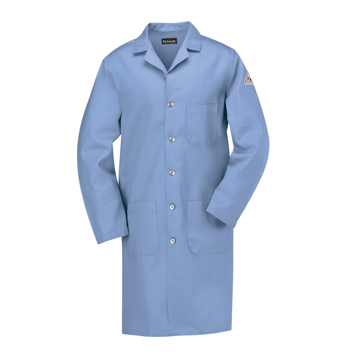 Bulwark Cotton Flame Resistant Lab Coat with Button Front Closure