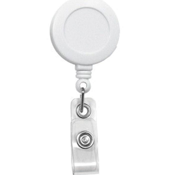 Retractable Id Tag White