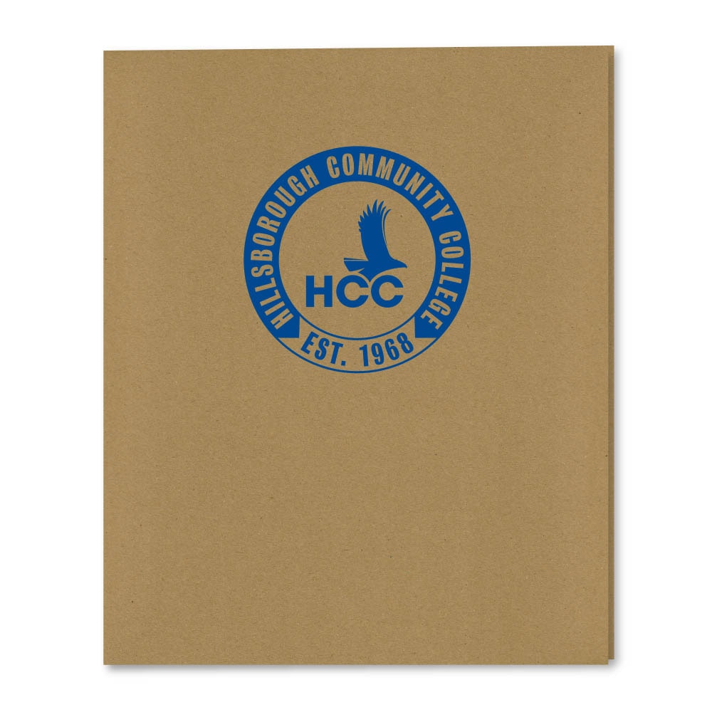 Recycled Emblematic Kraft 2 Pocket Folder, Classic